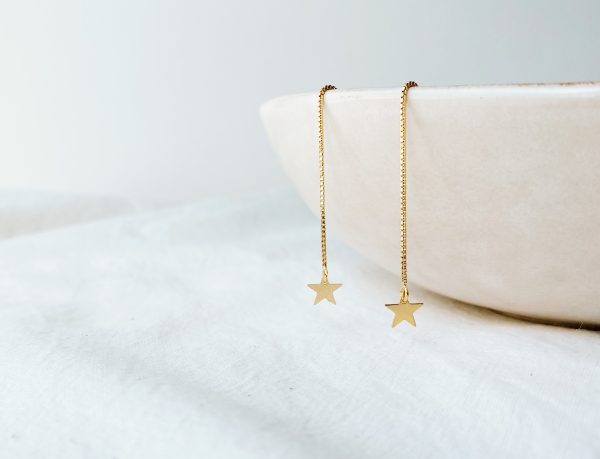 Pendientes largos estrella Halley Fauna y Flora