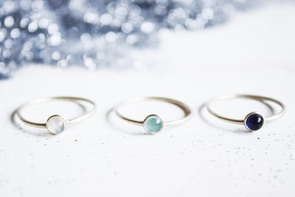 Anillos de plata y minerales de la marca Fauna y Flora