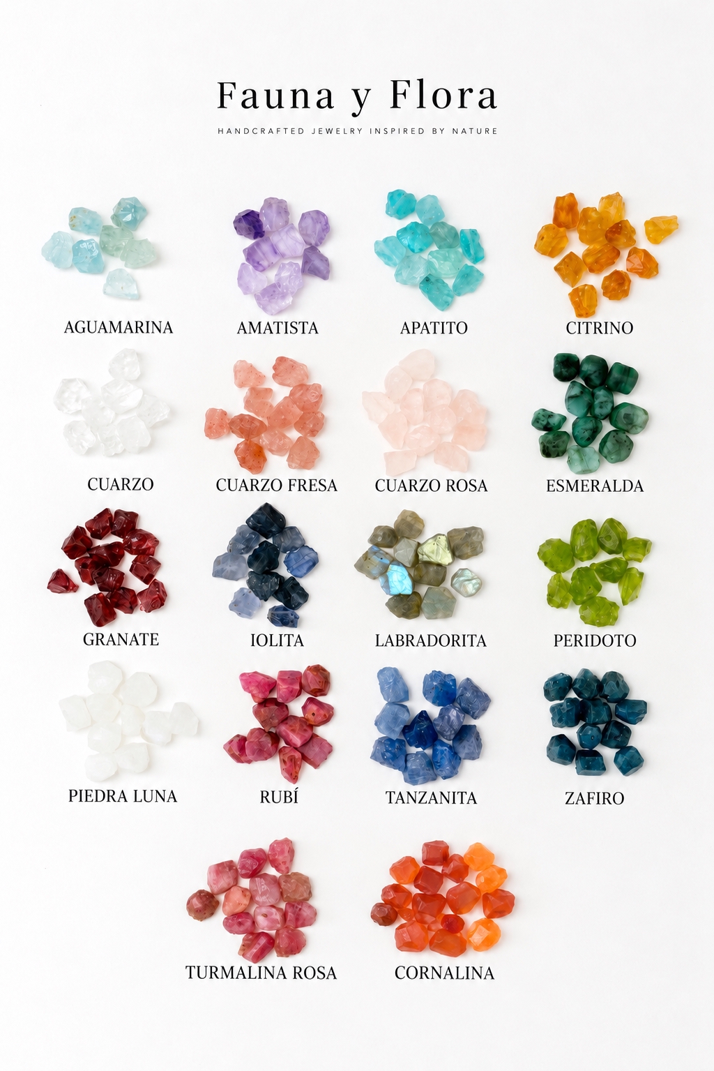 Catálogo de piedras naturales Fauna y Flora
