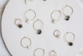 Fauna y Flora pendientes aro Astros Lunas y Estrellas mineral 11 Fauna y Flora pendientes aro Astros Lunas y Estrellas mineral 11