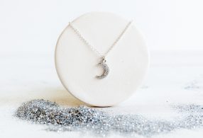 Collar luna plata y circonitas Fauna y Flora Nocturna Collar luna plata y circonitas Fauna y Flora Nocturna