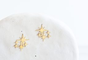 Pendientes estrellas nebulosa oro Fauna y Flora Pendientes estrellas nebulosa oro Fauna y Flora