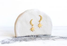 Pendientes luna y estrella Fauna y Flora Voyage a la Lune Méliès Pendientes luna y estrella Fauna y Flora Voyage a la Lune Méliès