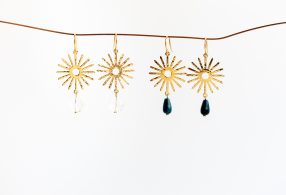 Pendientes largos piedras naturales Sol Fauna y Flora Alice Pendientes largos piedras naturales Sol Fauna y Flora Alice