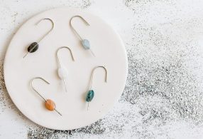 Pendientes plata largos minerales Fauna y Flora Haumea Pendientes plata largos minerales Fauna y Flora Haumea