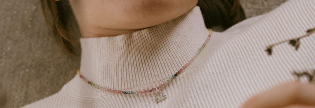 Collar zodiaco personalizado piedras naturales turmalina colgante Aura de Fauna y Flora