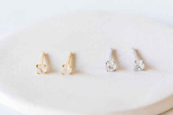 Pendientes Piedra Luna plata oro Fauna y Flora