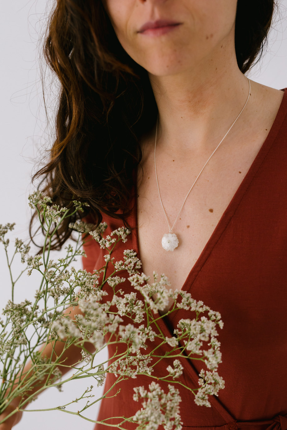 Colgante flor Cuarzo Solar Crisantemos de Fauna y Flora