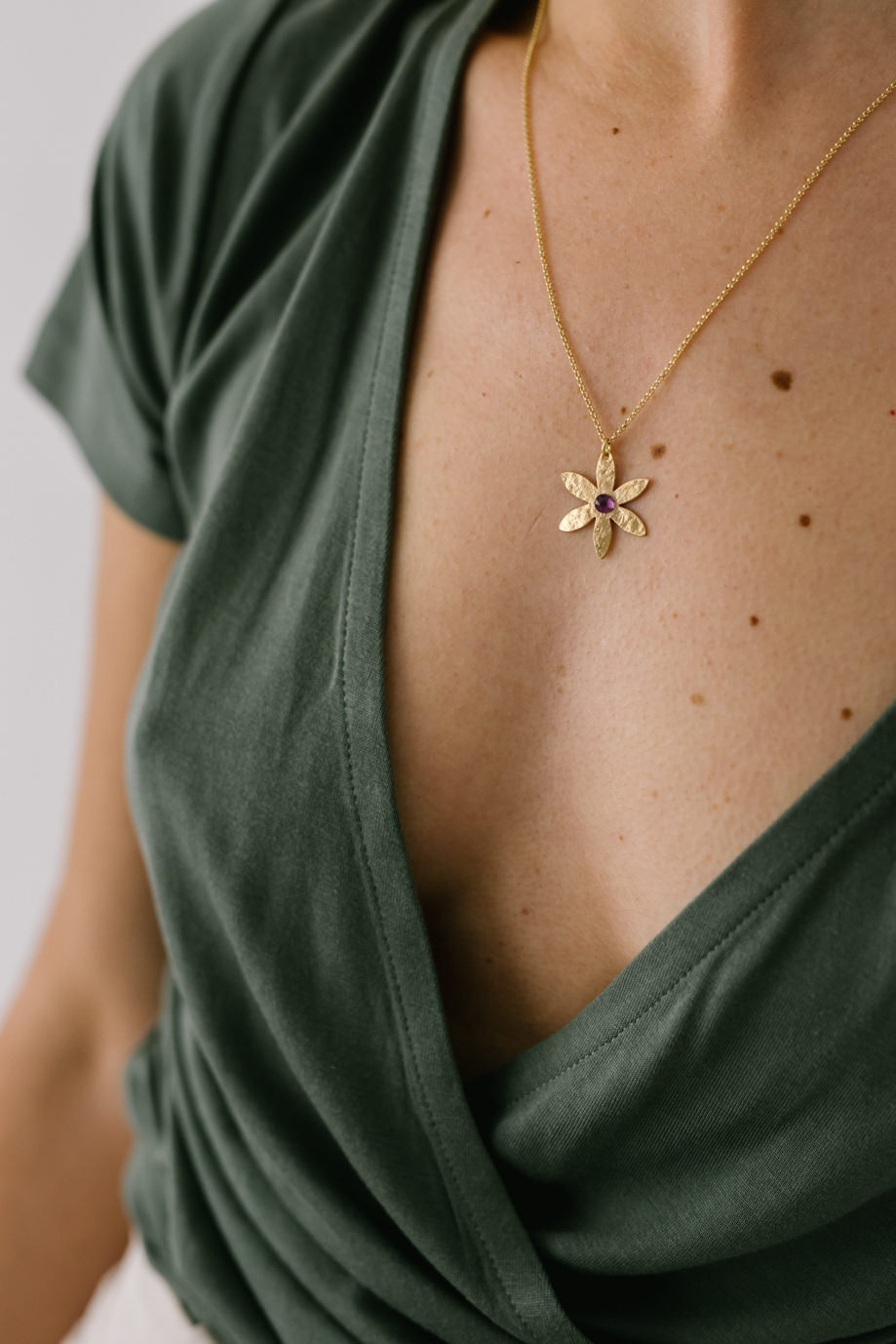 Colgante flor primavera Roseta amatista de Fauna y Flora Colgante flor primavera Roseta amatista de Fauna y Flora