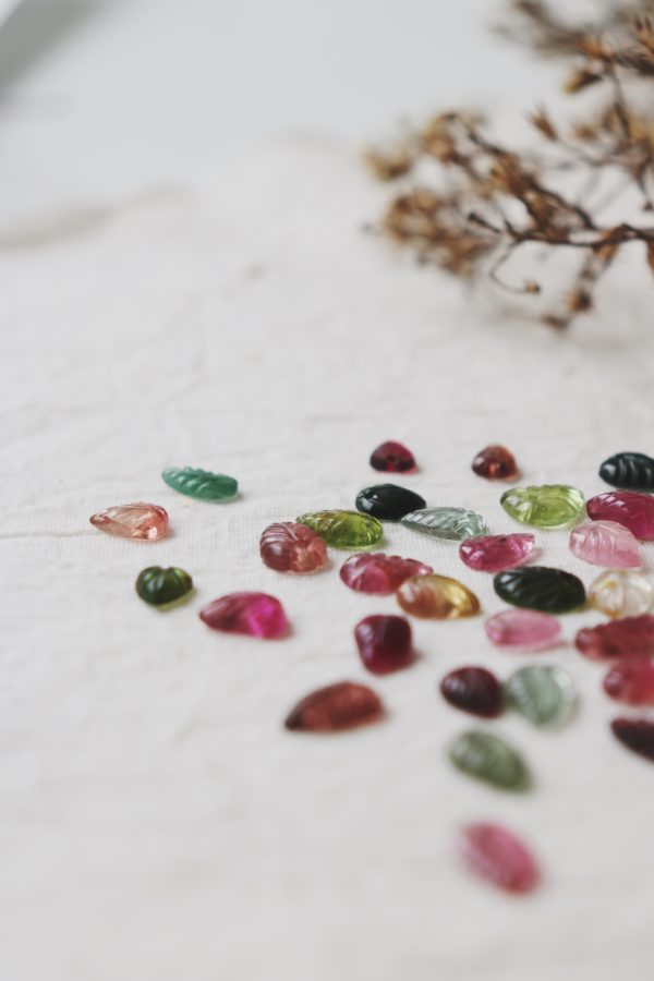 Hojas de turmalina colgante joyas de otoño Fauna y Flora