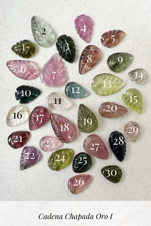 Elige tu piedra Hojas de turmalina joyas únicas Fauna y Flora