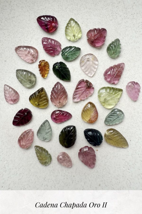 Hojas de turmalina joyas únicas de otoño Fauna y Flora 5