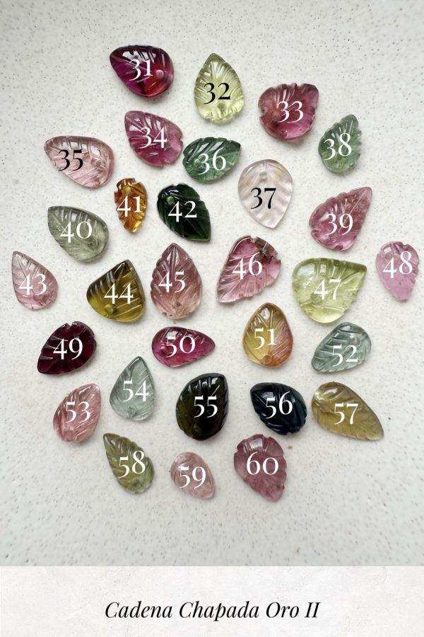Elige tu piedra Hojas de turmalina joyas únicas Fauna y Flora