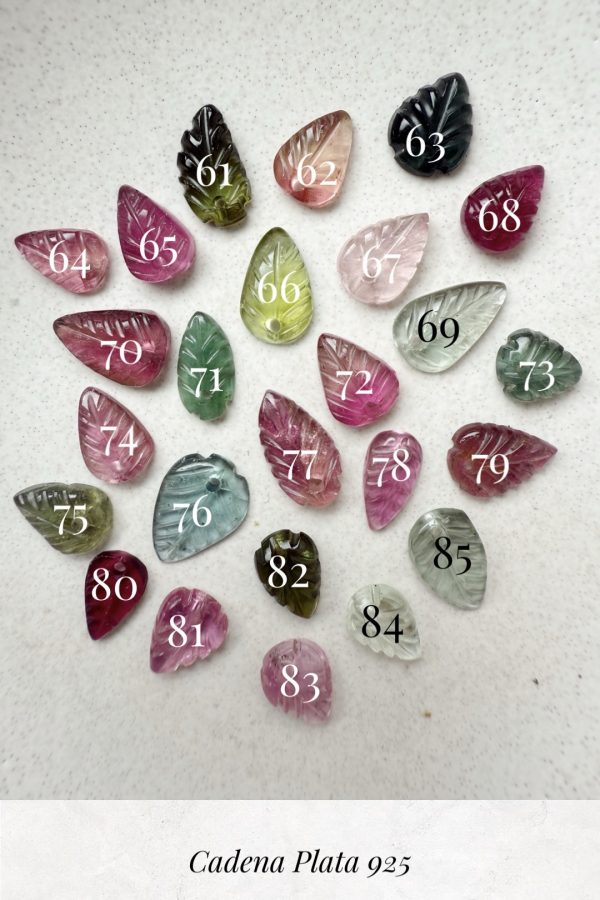 Elige tu piedra Hojas de turmalina joyas únicas Fauna y Flora